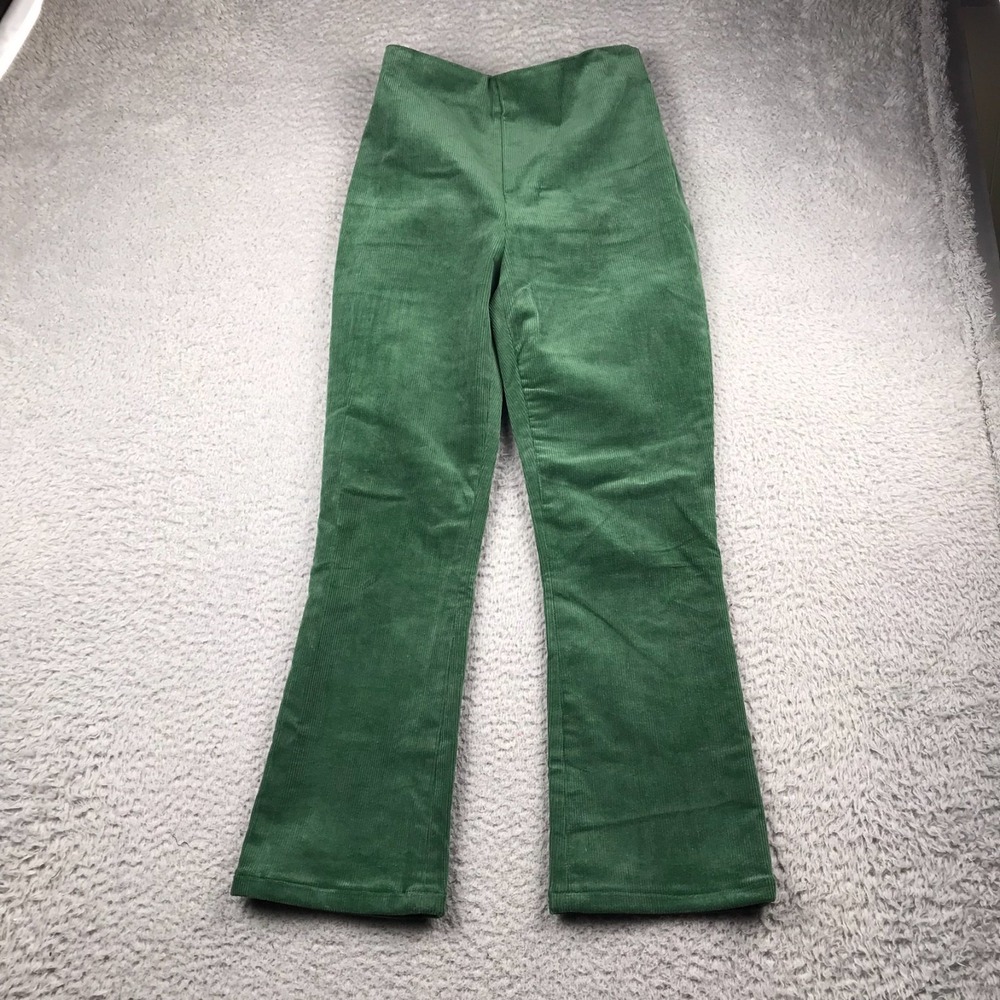 Tuckernuck Corduroy Ashford Pants Womens M (26x24) Green Cropped Kick Flare